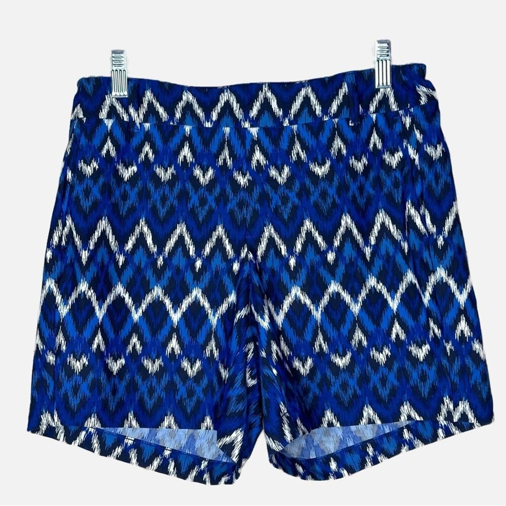 Spanx Lightweight Pull On Shorts  - Geometric Blue